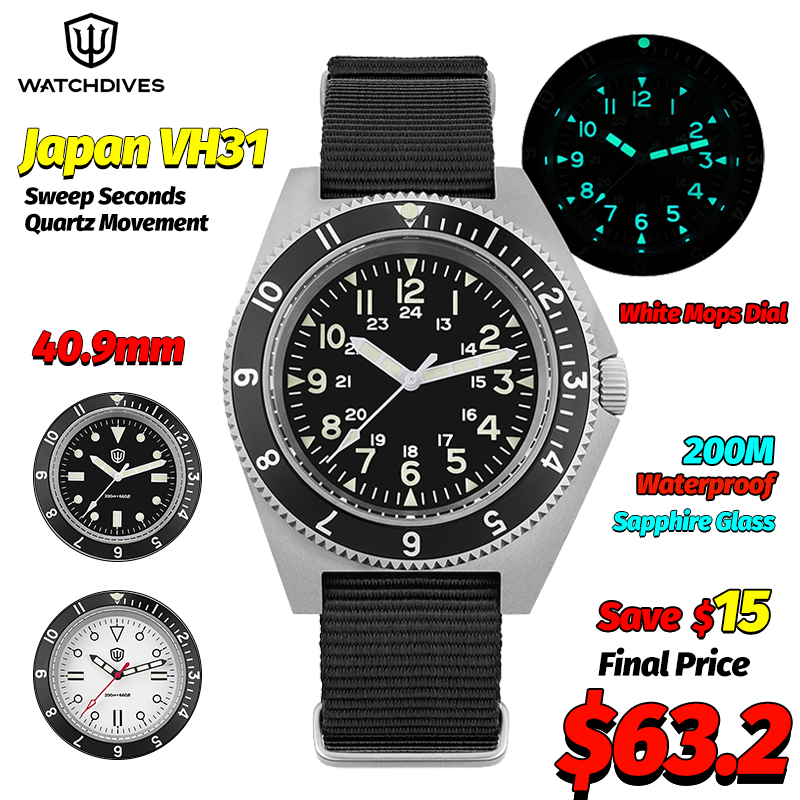 Jewelry And Watches - Watchdives WD1972 Кварцевые часы с сапфировым