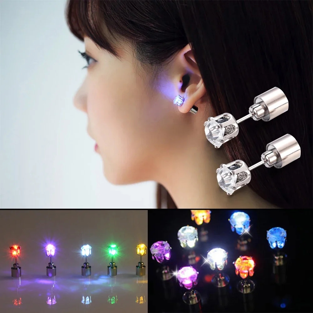 1 пара серег-гвоздиков со свет – обзор и цена Diamond Stud Earrings