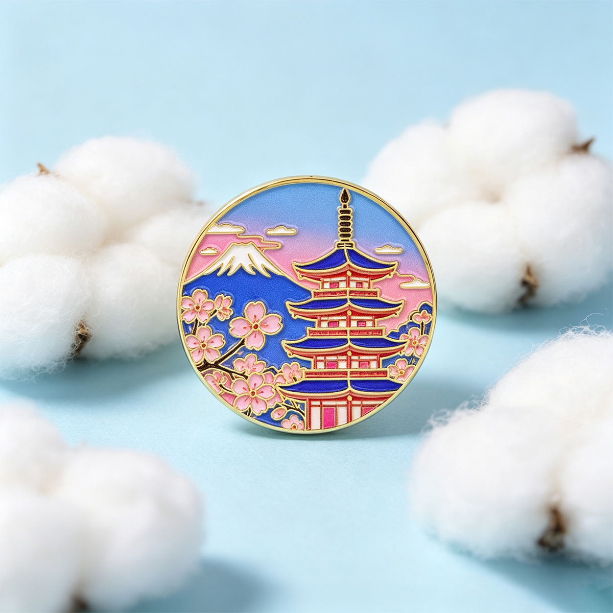 Эмалевая брошь с японской саку – обзор и цена Vintage Brooch Pin