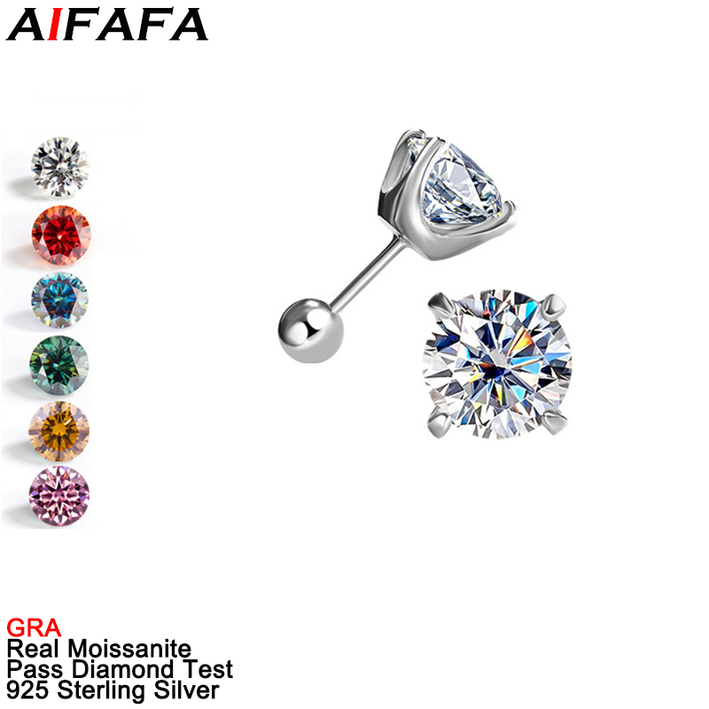 Серьги-гвоздики с муассанитом  – обзор и цена Diamond Stud Earrings