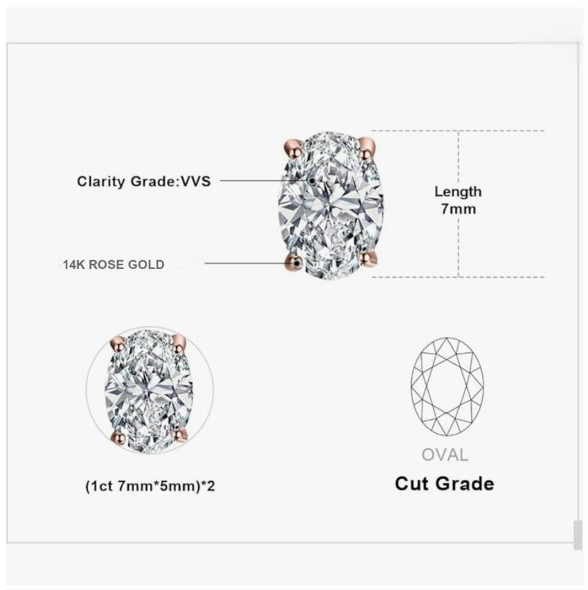 14-каратное золото, физическое – обзор и цена Diamond Stud Earrings
