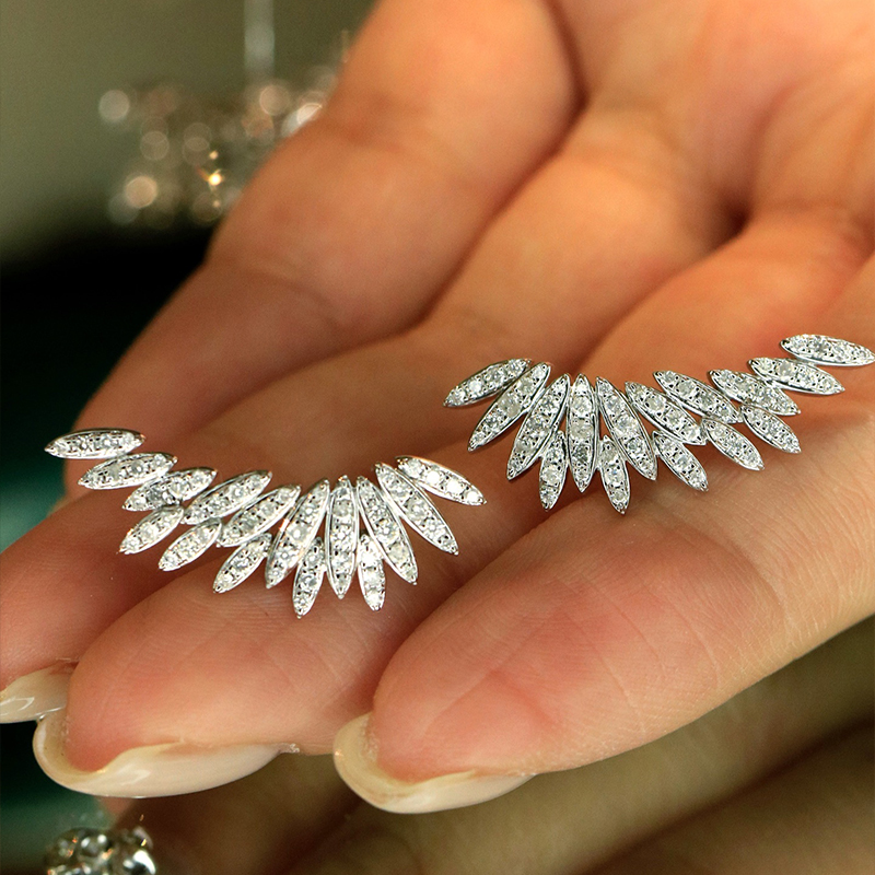 Серьги-гвоздики Aazuo из белог – обзор и цена Diamond Stud Earrings