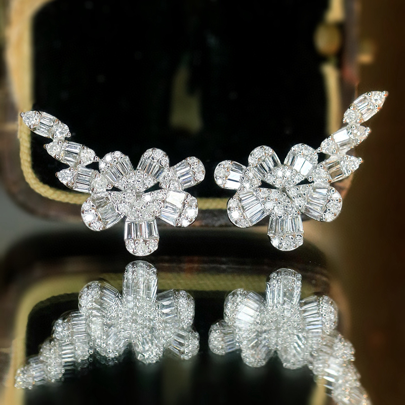 Ювелирные изделия Aazuo из чис – обзор и цена Diamond Stud Earrings