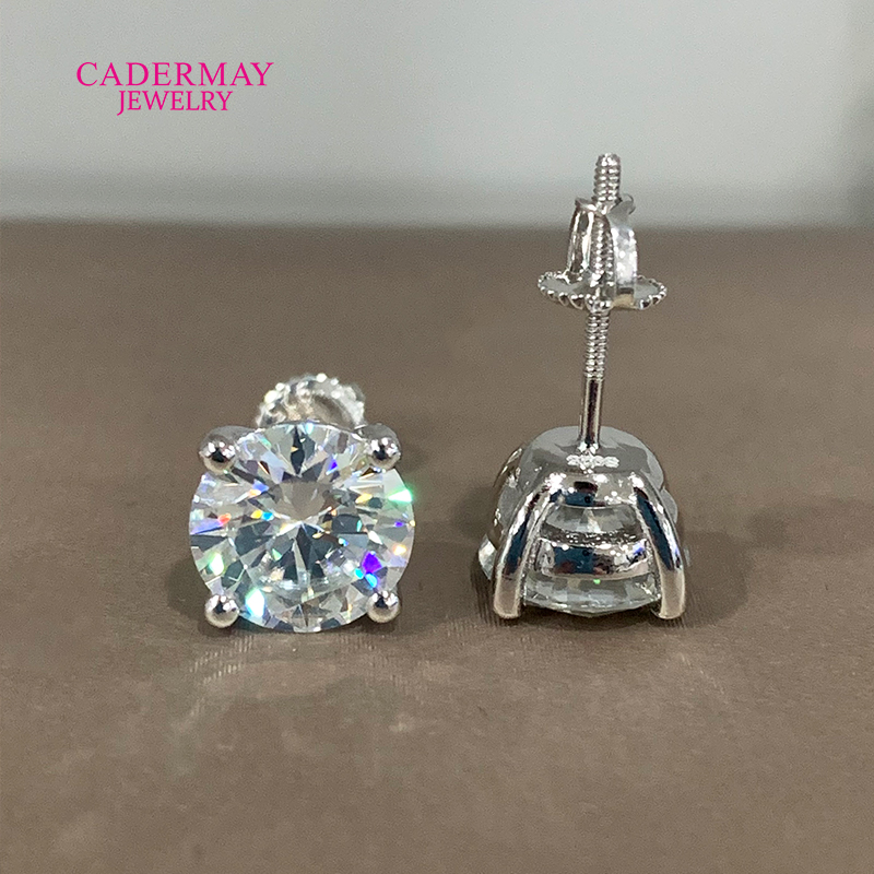 Высокое качество, 4 зубца, зав – обзор и цена Diamond Stud Earrings
