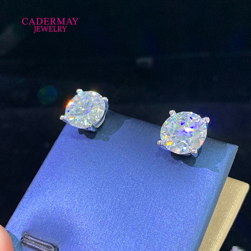 Высокое качество, 4 зубца, зав – обзор и цена Diamond Stud Earrings