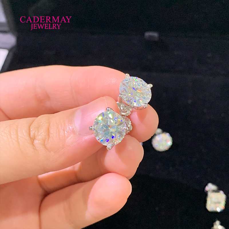 Высокое качество, 4 зубца, зав – обзор и цена Diamond Stud Earrings